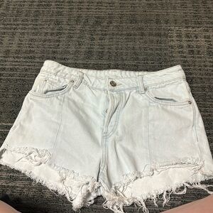 Light blue H&M high waisted jean shorts